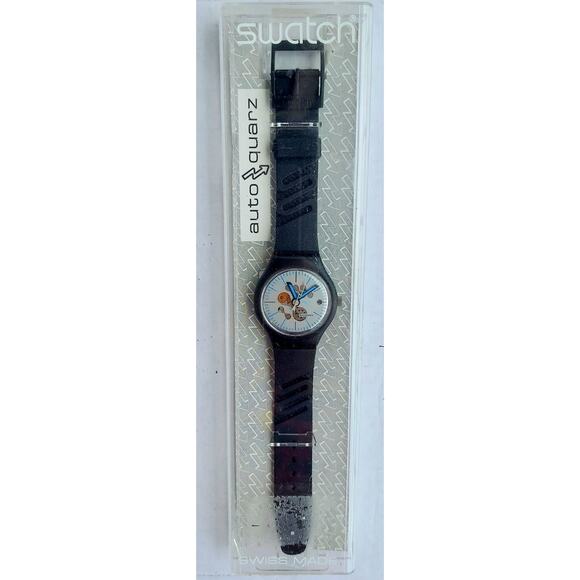 Swatch Watch ELECTRONS STB401 1998 Rare Vintage Autoquartz New In Case - Picture 1 of 9